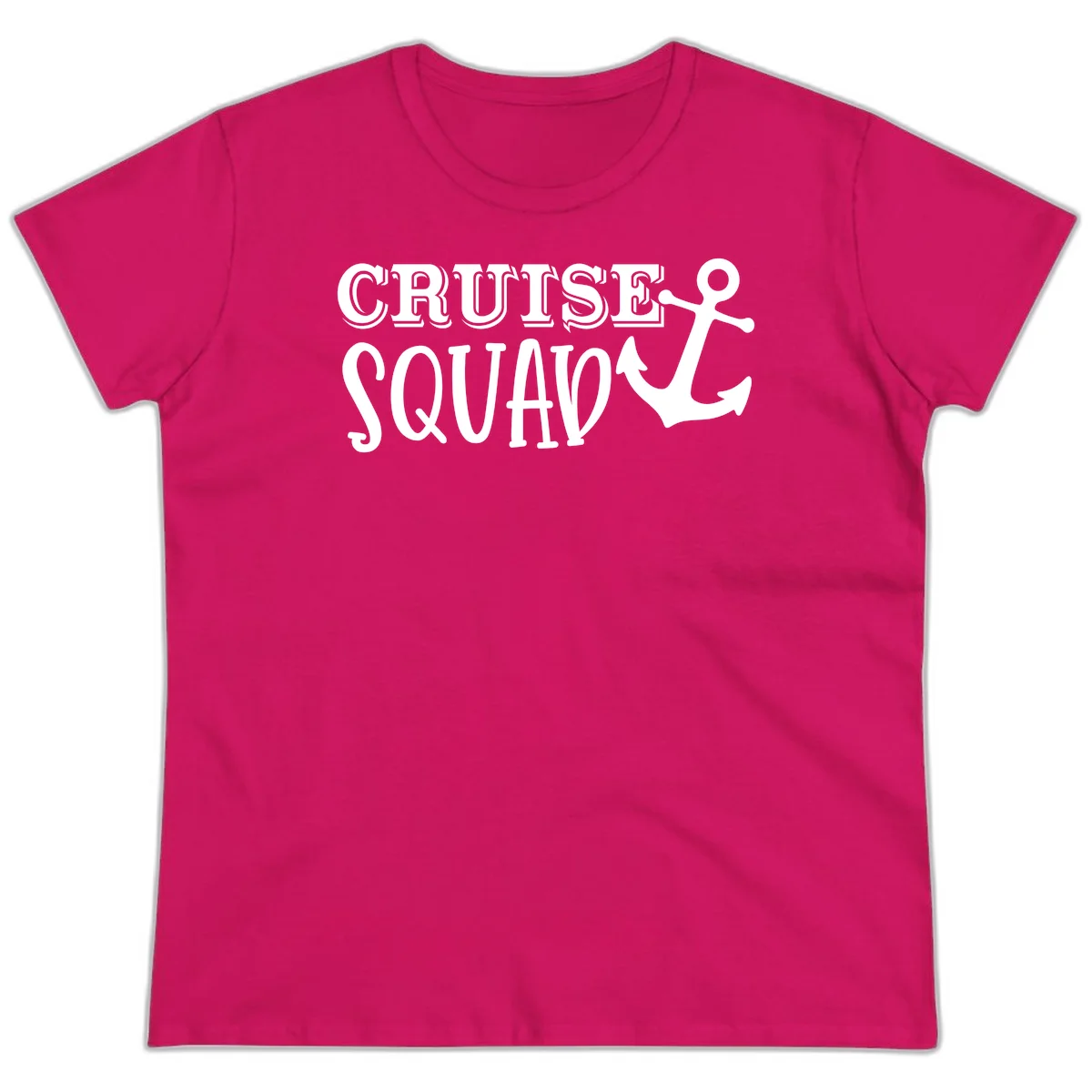 Cruise's Squad Anchor Ladies Tee in Heliconia