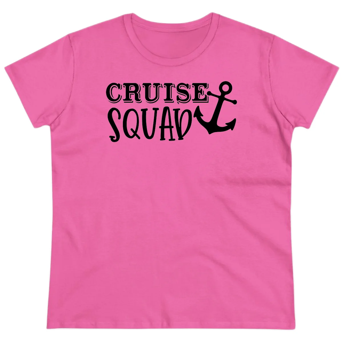 Cruise's Squad Anchor Ladies Tee in Azalea