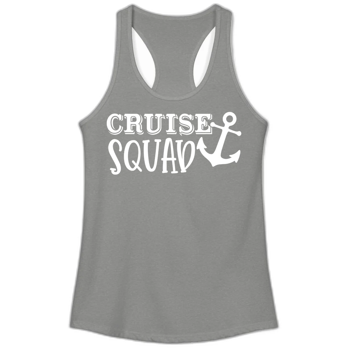Cruise's Squad Anchor Ladies Tank in Heather Grey
