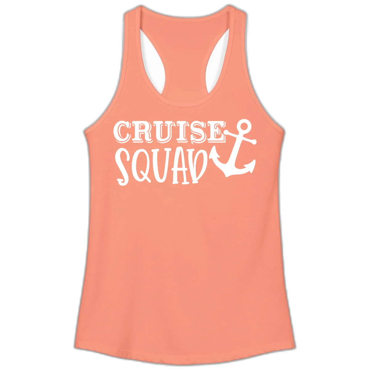 Cruise's Squad Anchor Ladies Tank in Solid Light Orange