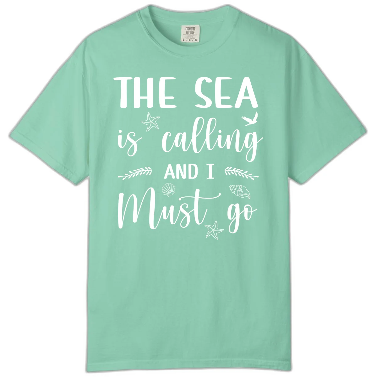 The Sea Is Calling Comfort Color in Island Reef