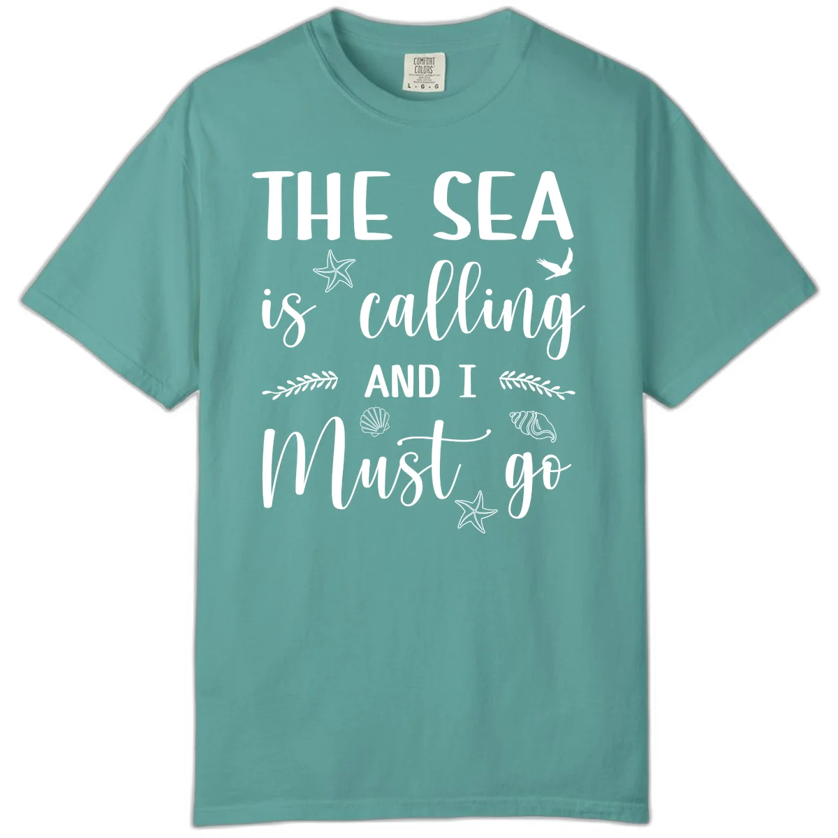 The Sea Is Calling Comfort Color in Seafoam