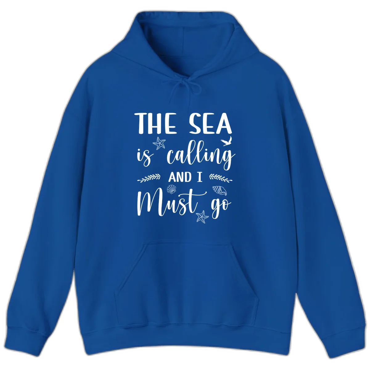 The Sea Is Calling Hoodie in Royal