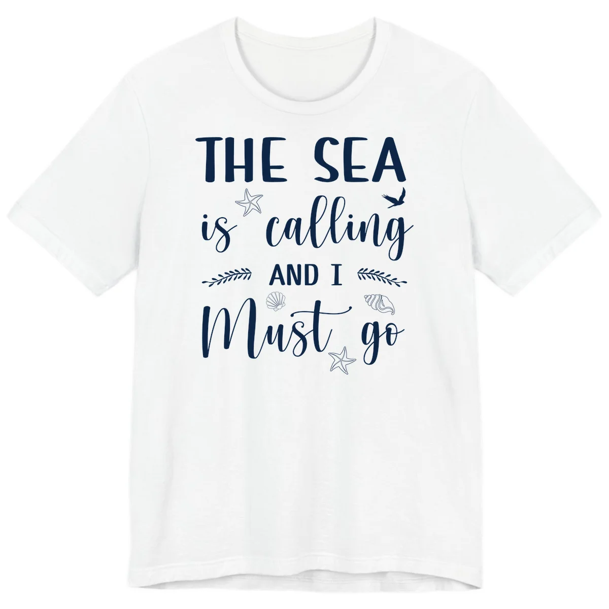 The Sea Is Calling Premium T-Shirt in White