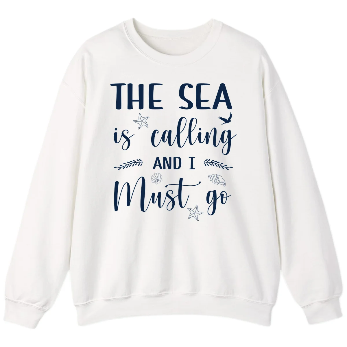 The Sea Is Calling Sweatshirt in White