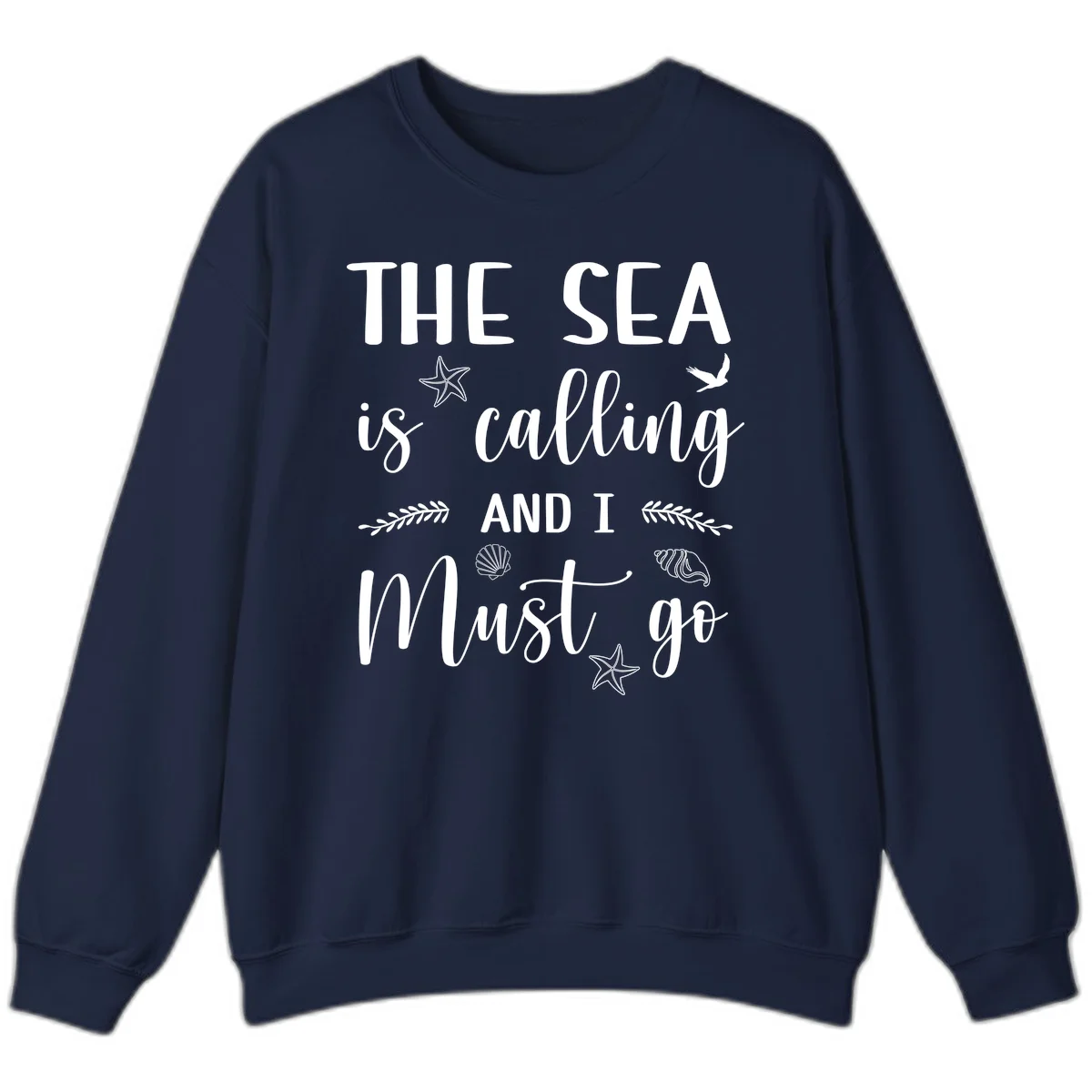 The Sea Is Calling Sweatshirt in Navy