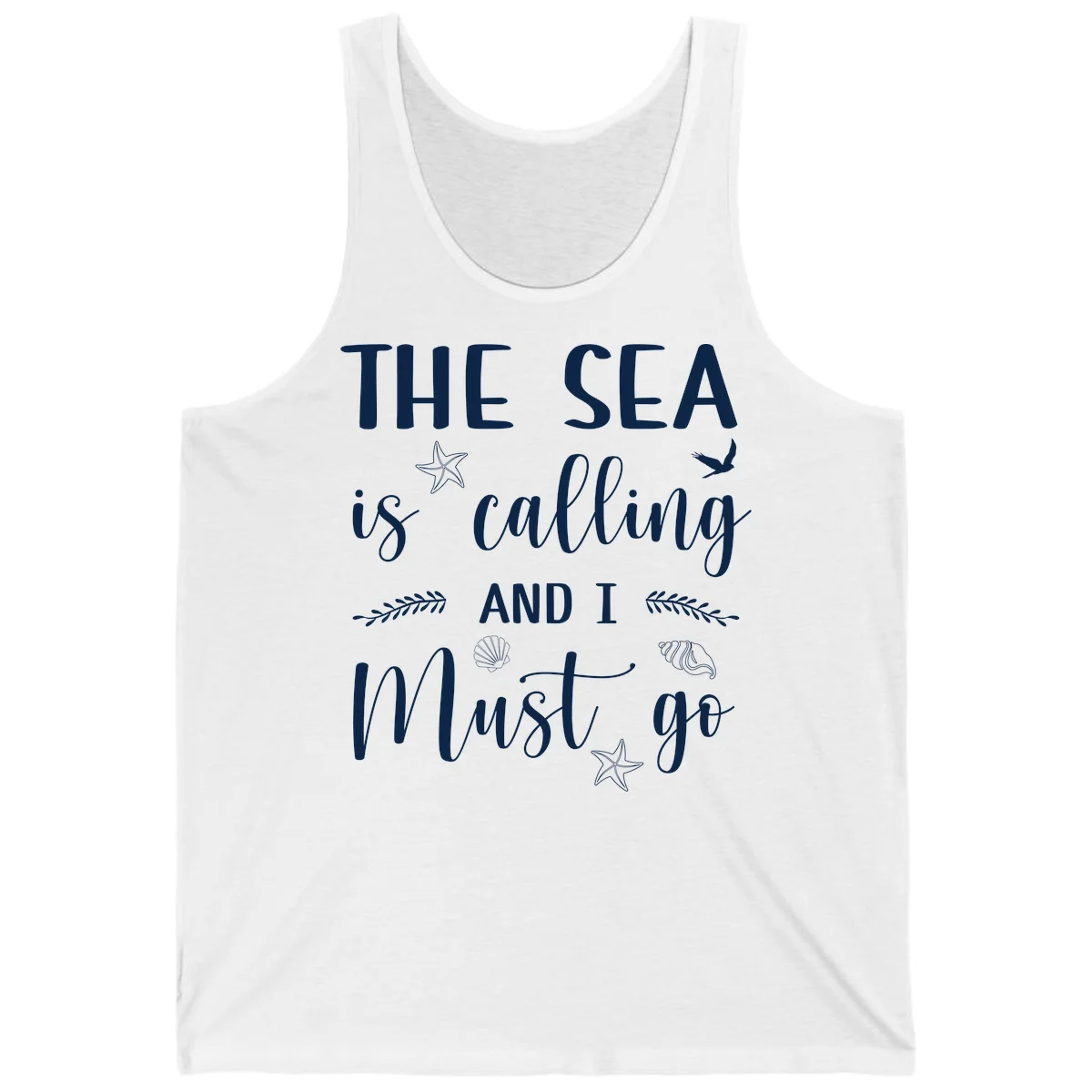 The Sea Is Calling Tank in White