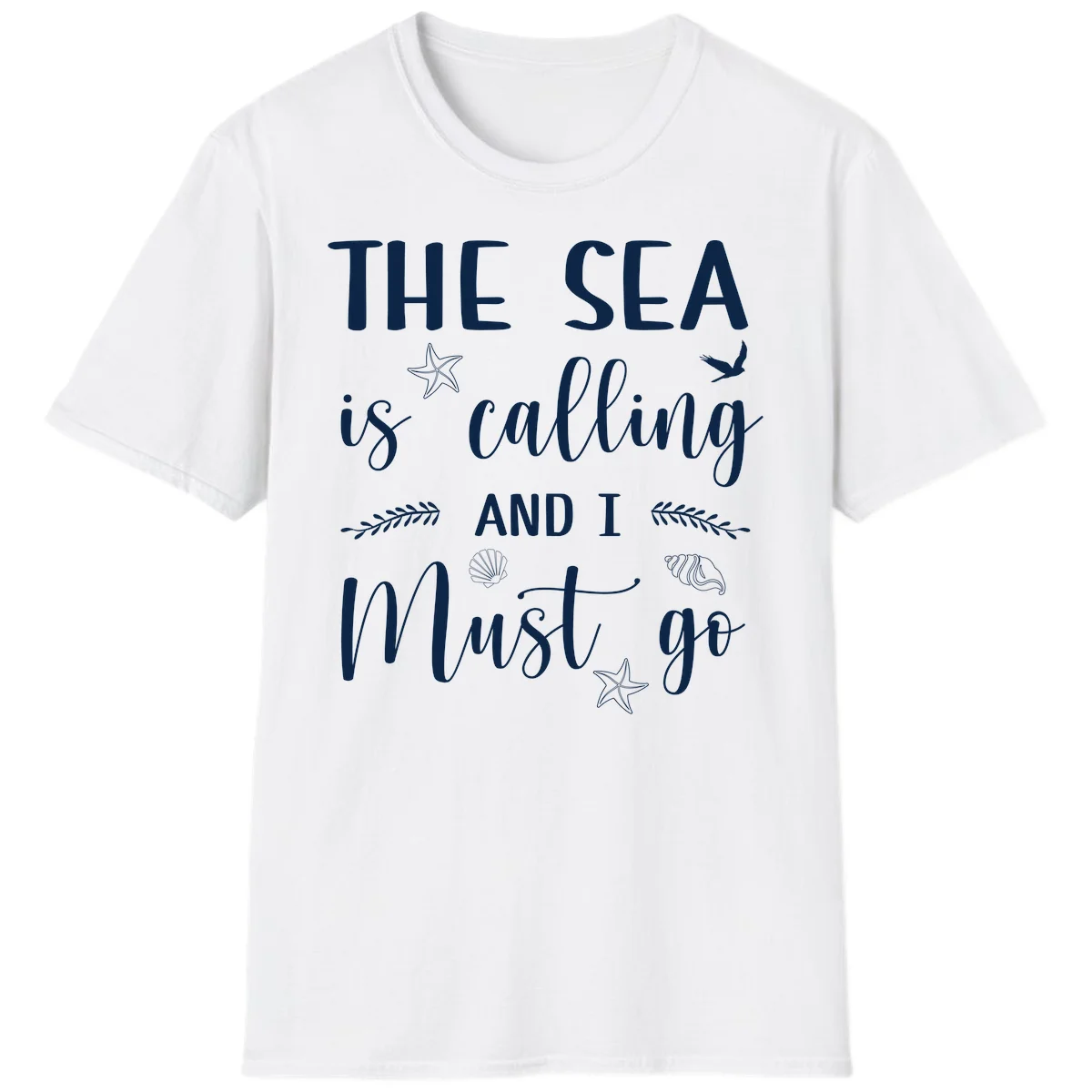 The Sea Is Calling T-Shirt in White