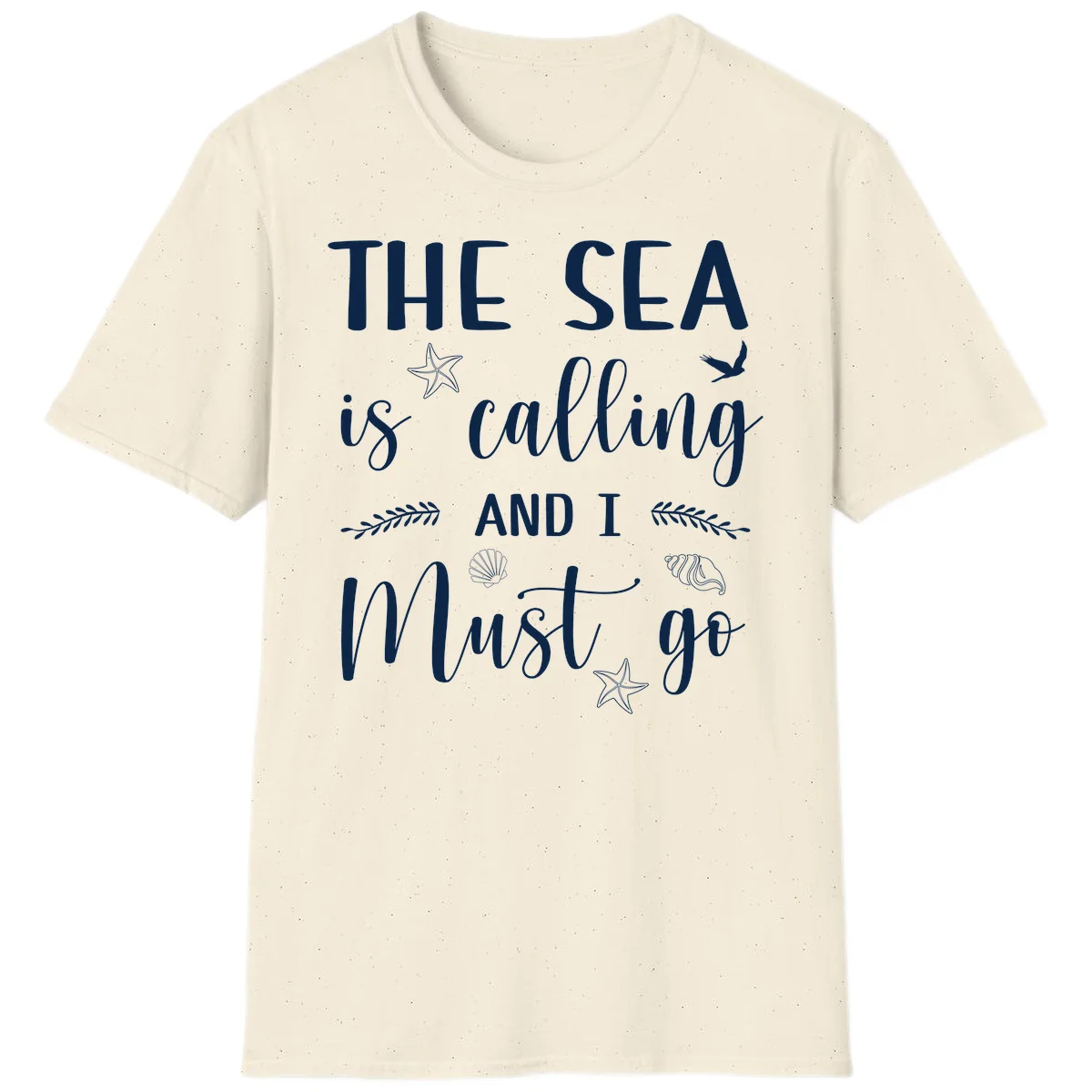 The Sea Is Calling T-Shirt in Natural