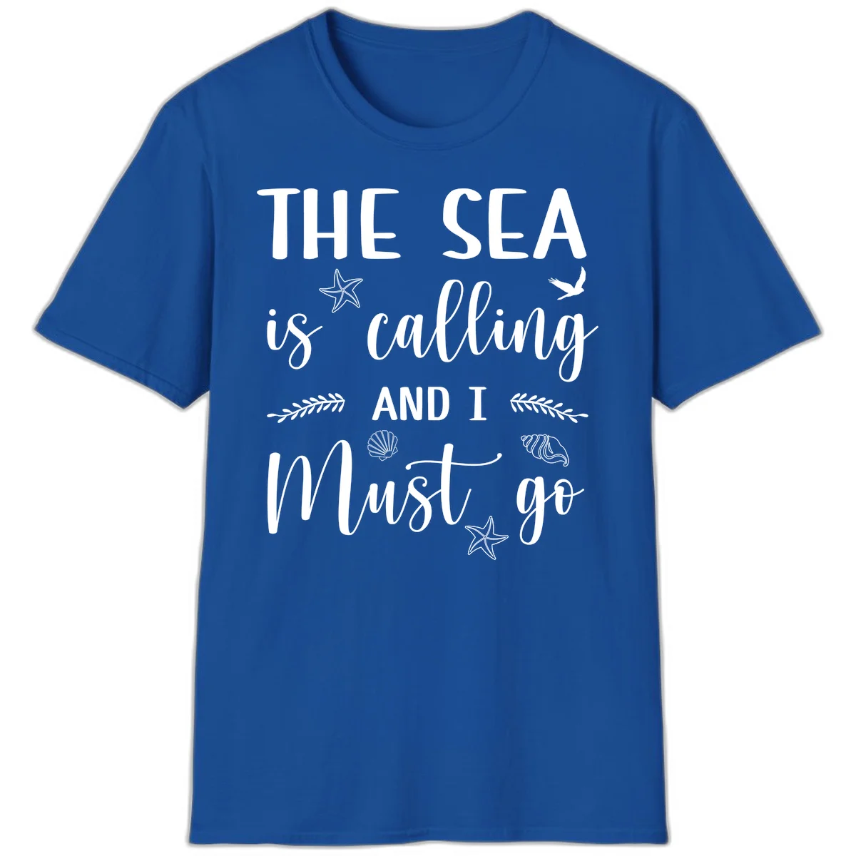 The Sea Is Calling T-Shirt in Royal