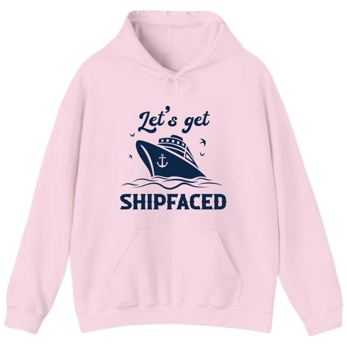 Let's Get Shipfaced Hoodie in Light Pink
