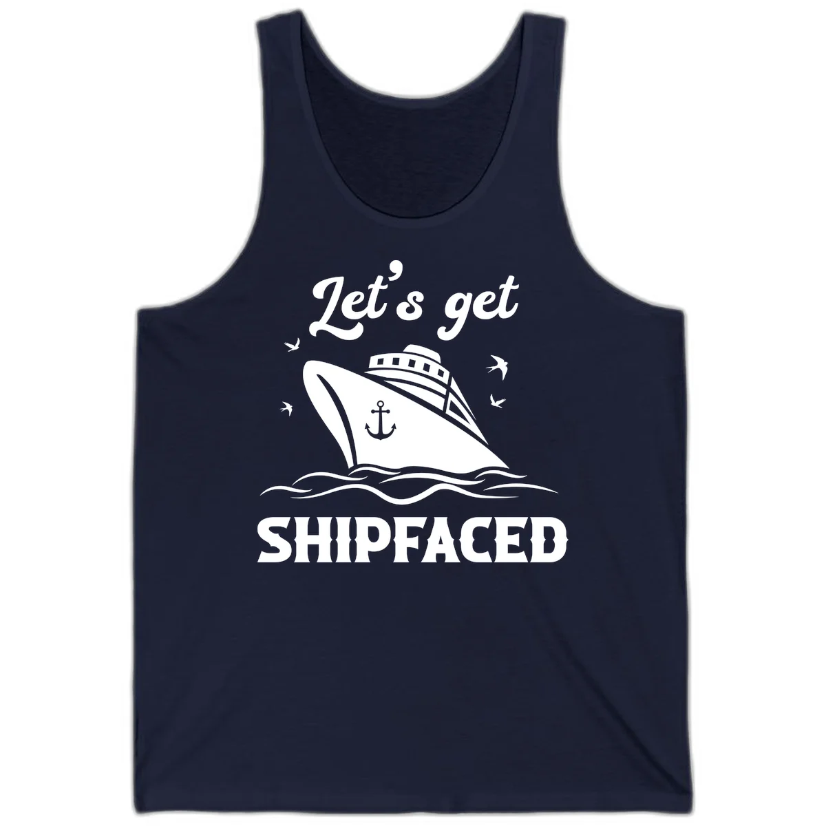 Let's Get Shipfaced Tank in Navy