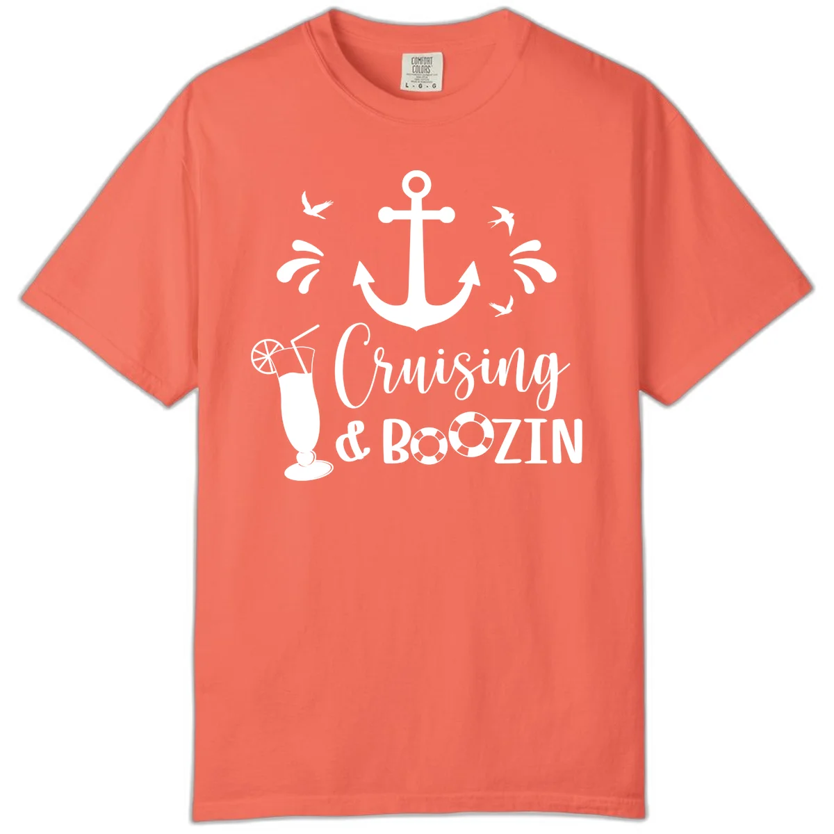 Cruising & Boozing Nautical Comfort Color in Bright Salmon