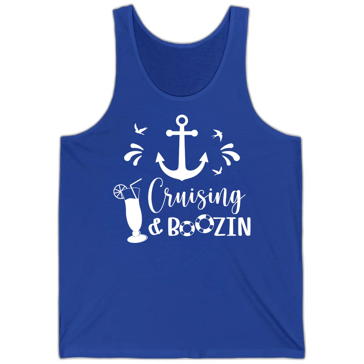 Cruising & Boozing Nautical Tank in True Royal