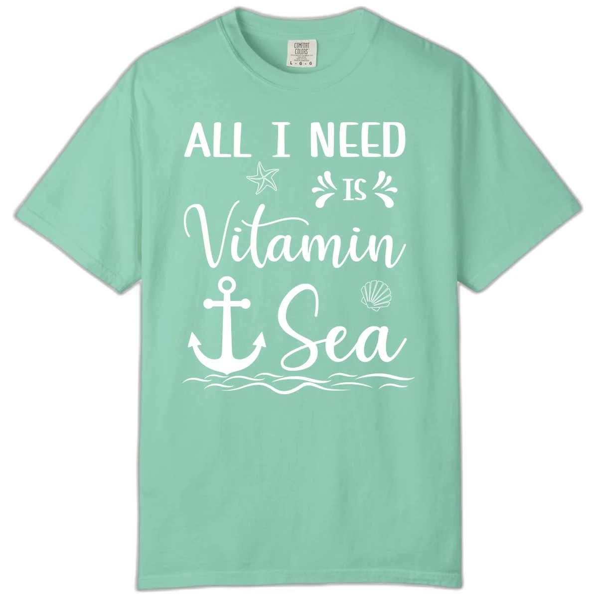 All I Need Is Vitamin Sea Comfort Colors Tee in Island Reef