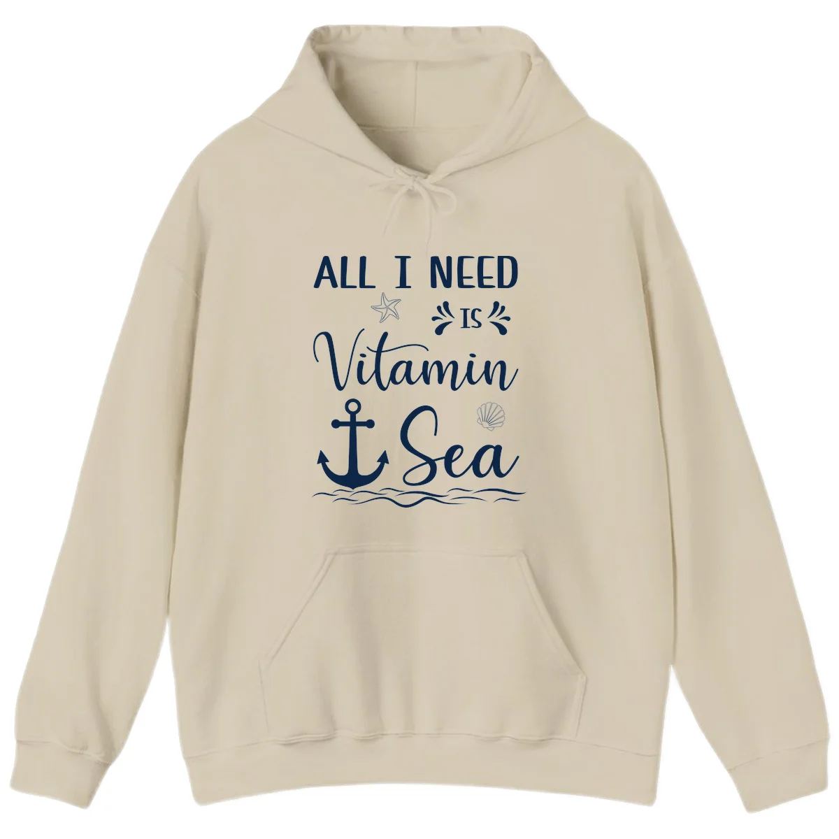 All I Need Is Vitamin Sea Cruise Hoodie in Sand