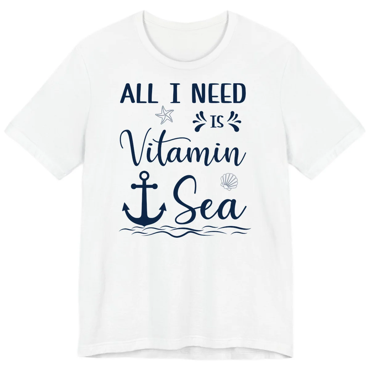 All I Need Is Vitamin Sea Premium Cruise Tee in White