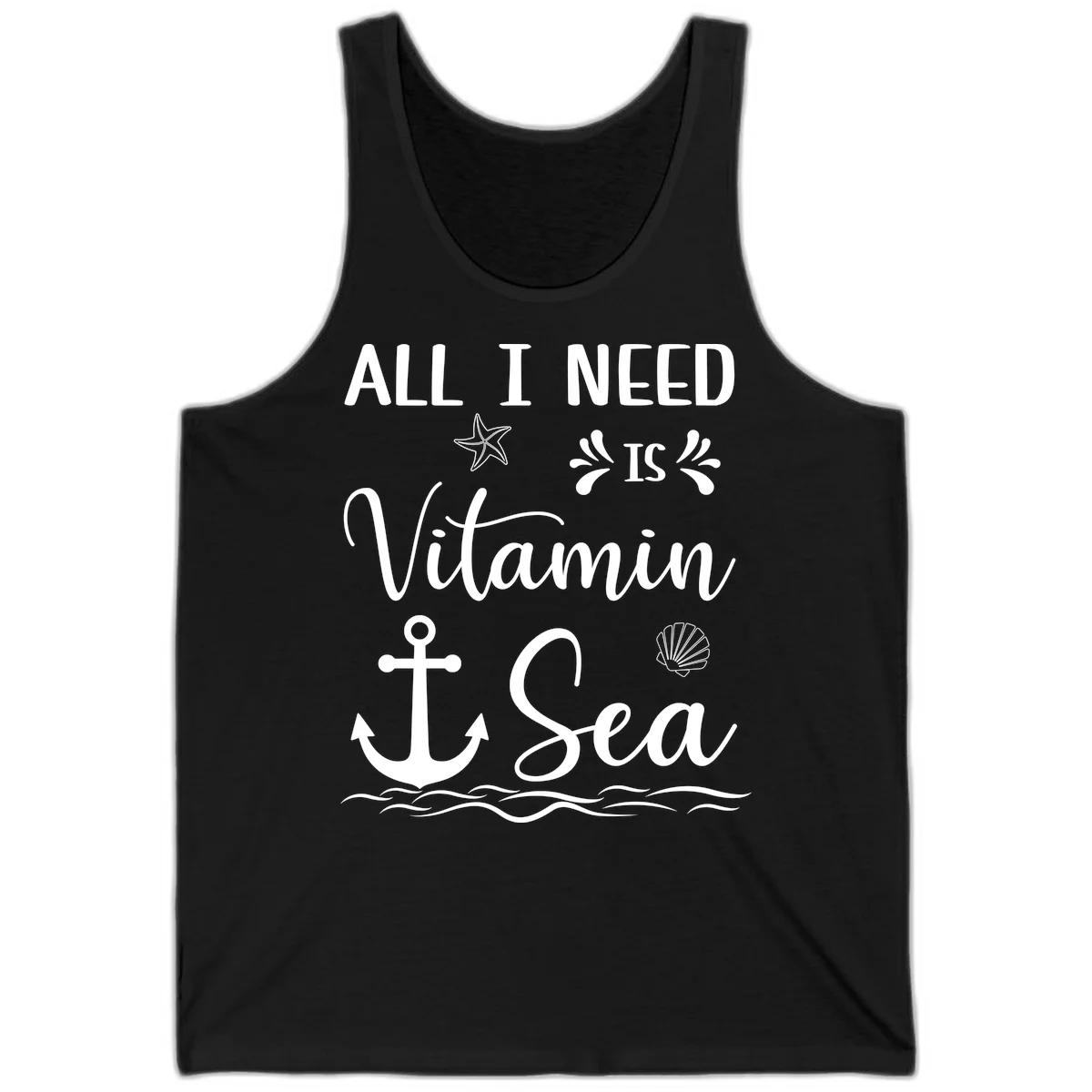 All I Need Is Vitamin Sea Cruise Tank Top in Black