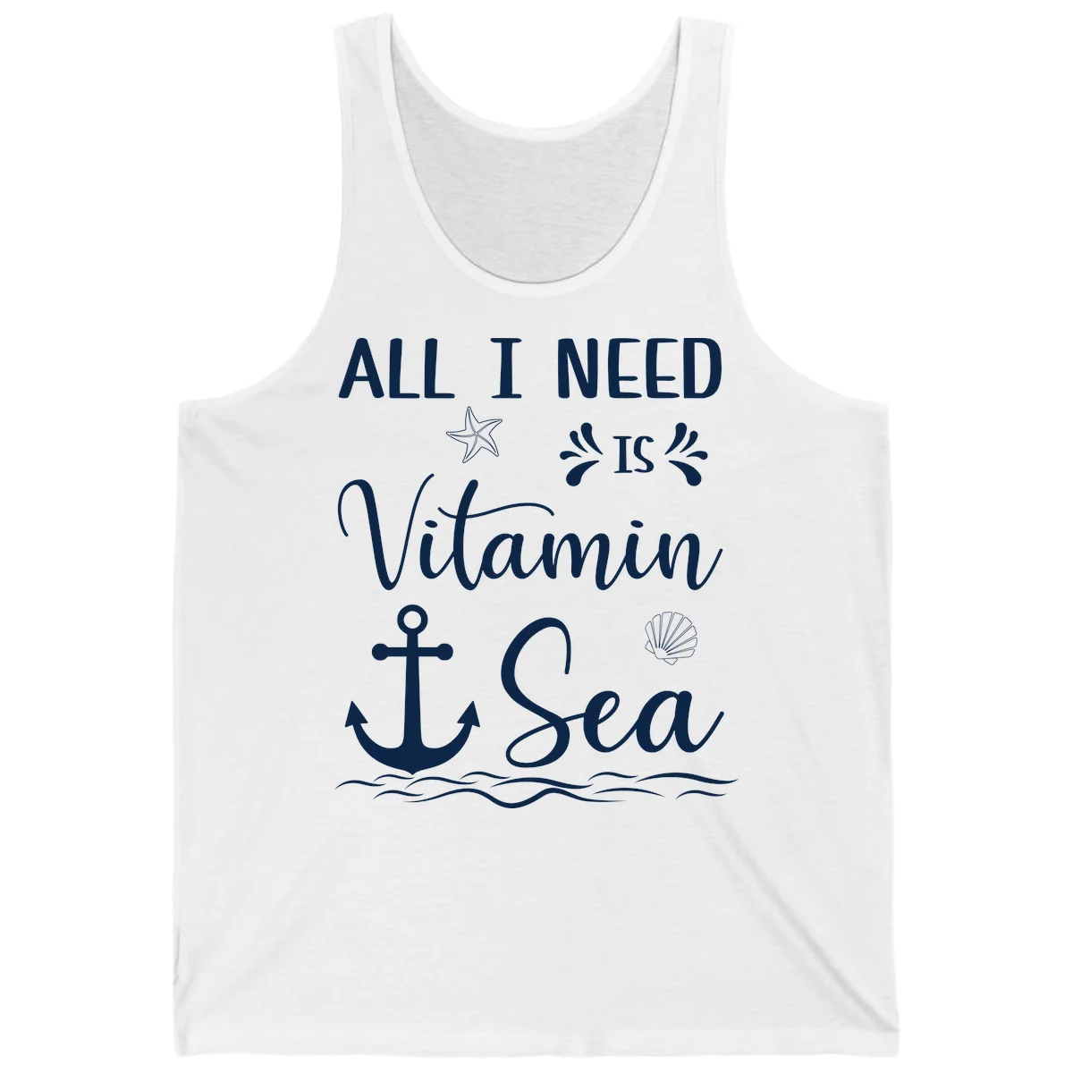 All I Need Is Vitamin Sea Cruise Tank Top in White