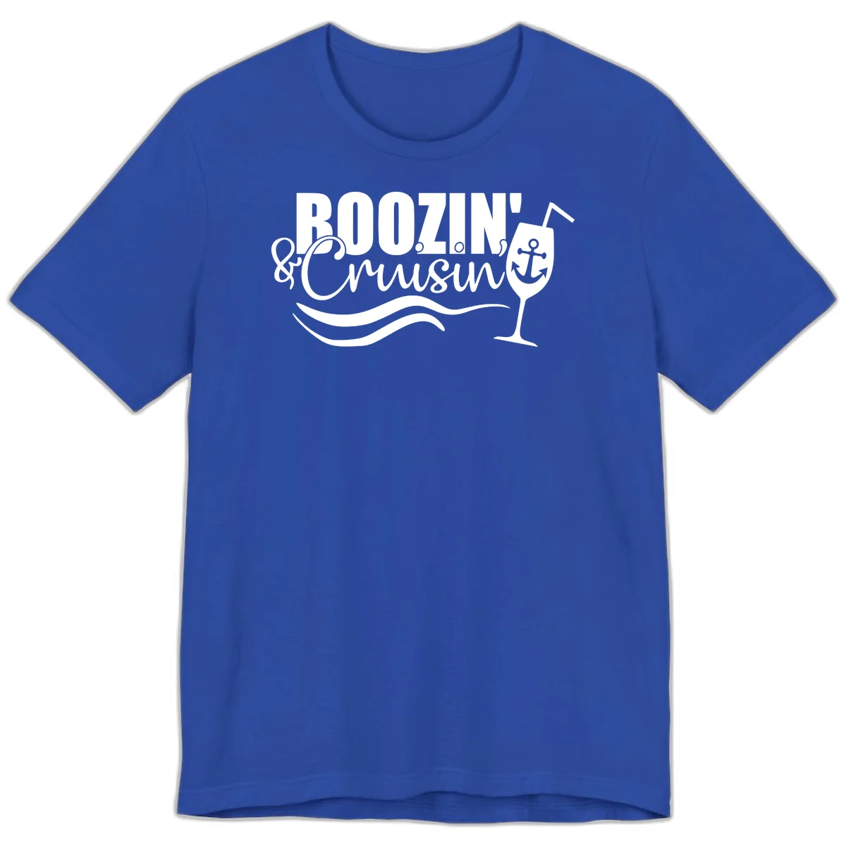 Boozin' & Cruising Nautical Premium Cruise Tee in True Royal