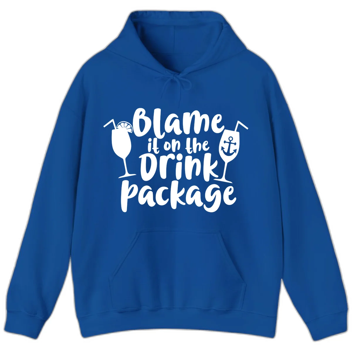 Blame It On The Drink Package Hoodie in Royal