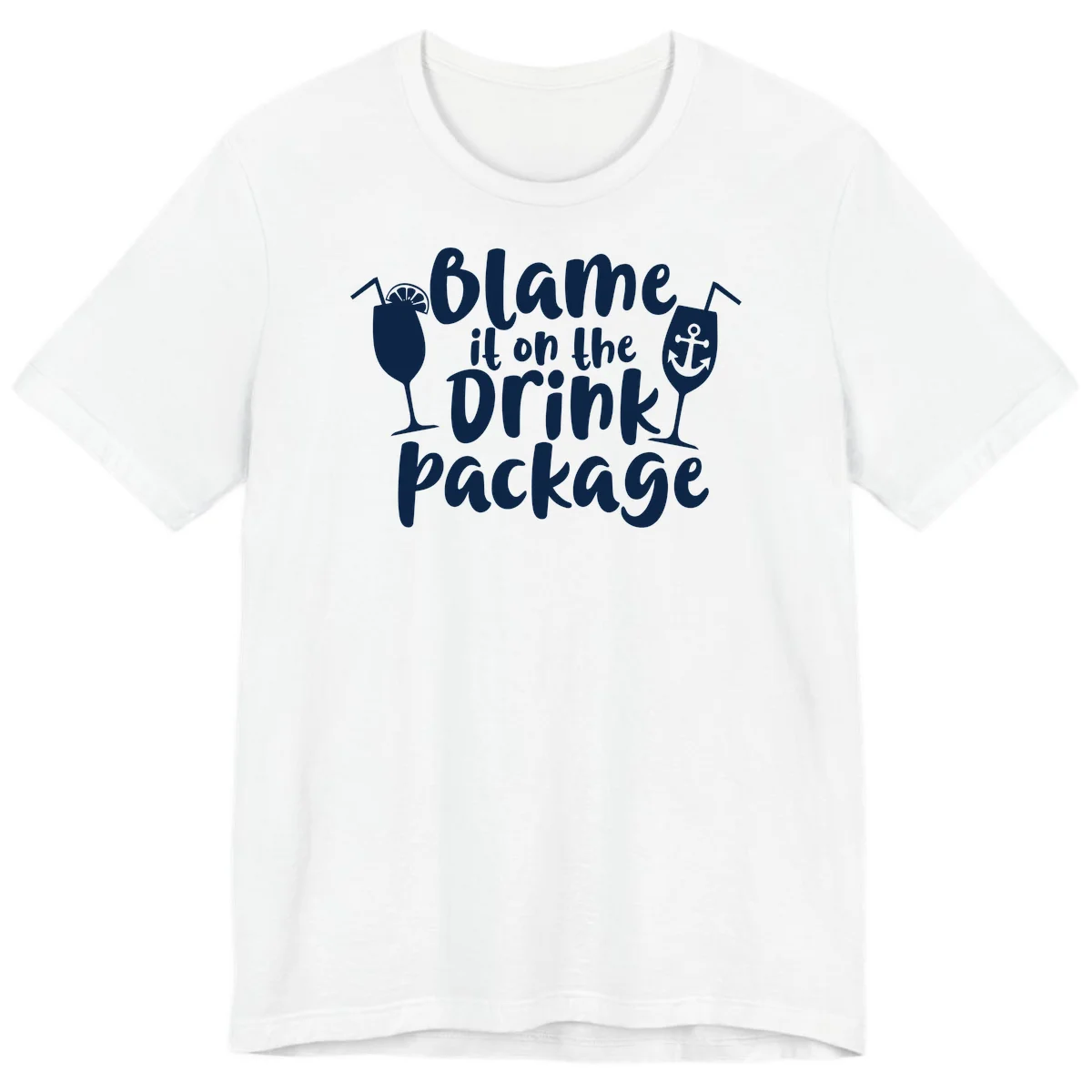 Blame It On The Drink Package Premium T-Shirt in White