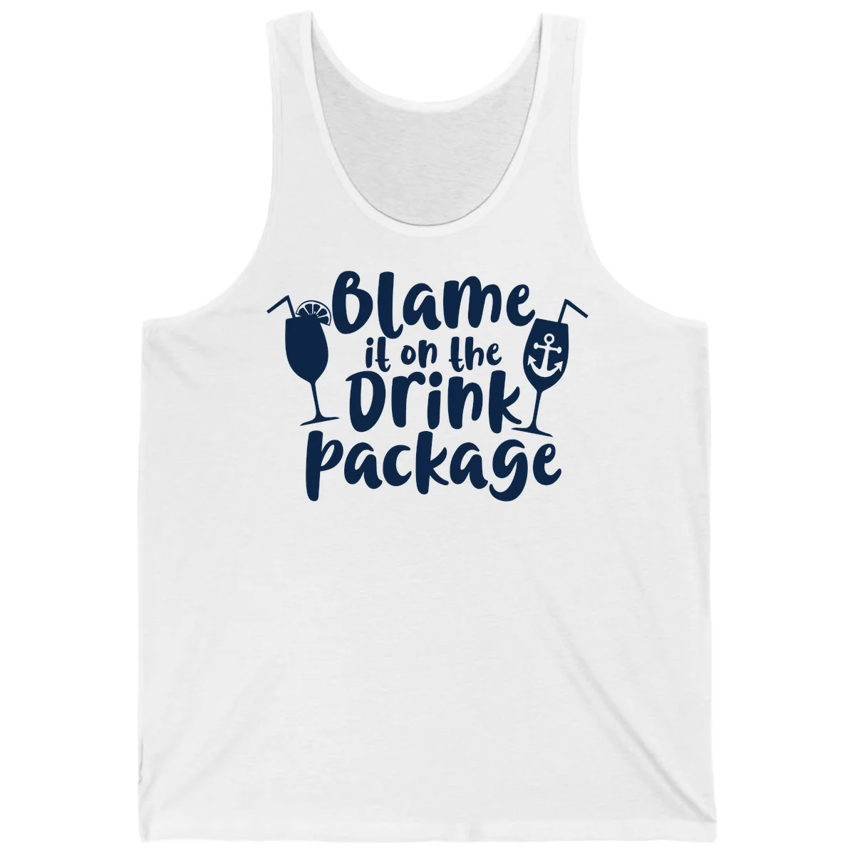 Blame It On The Drink Package Tank in White