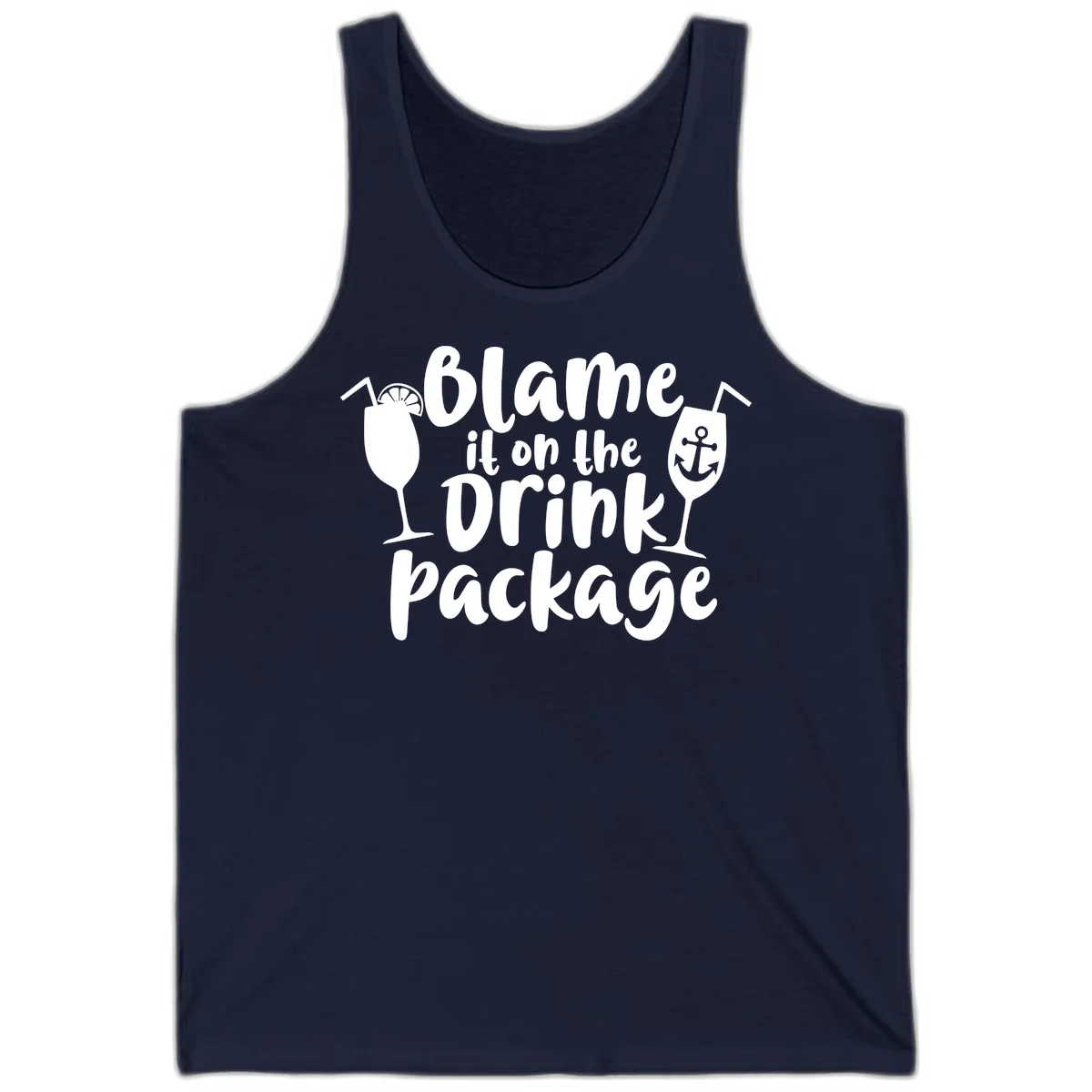 Blame It On The Drink Package Tank in Navy