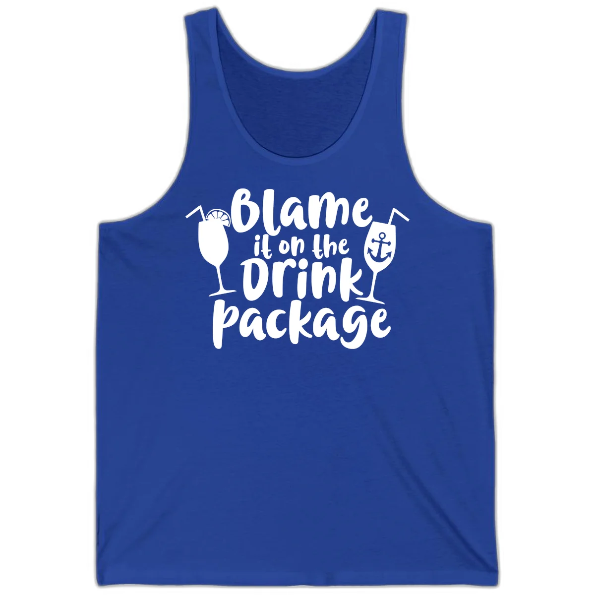 Blame It On The Drink Package Tank in True Royal