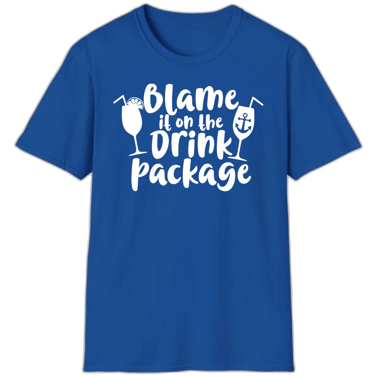 Blame It On The Drink Package T-Shirt in Royal