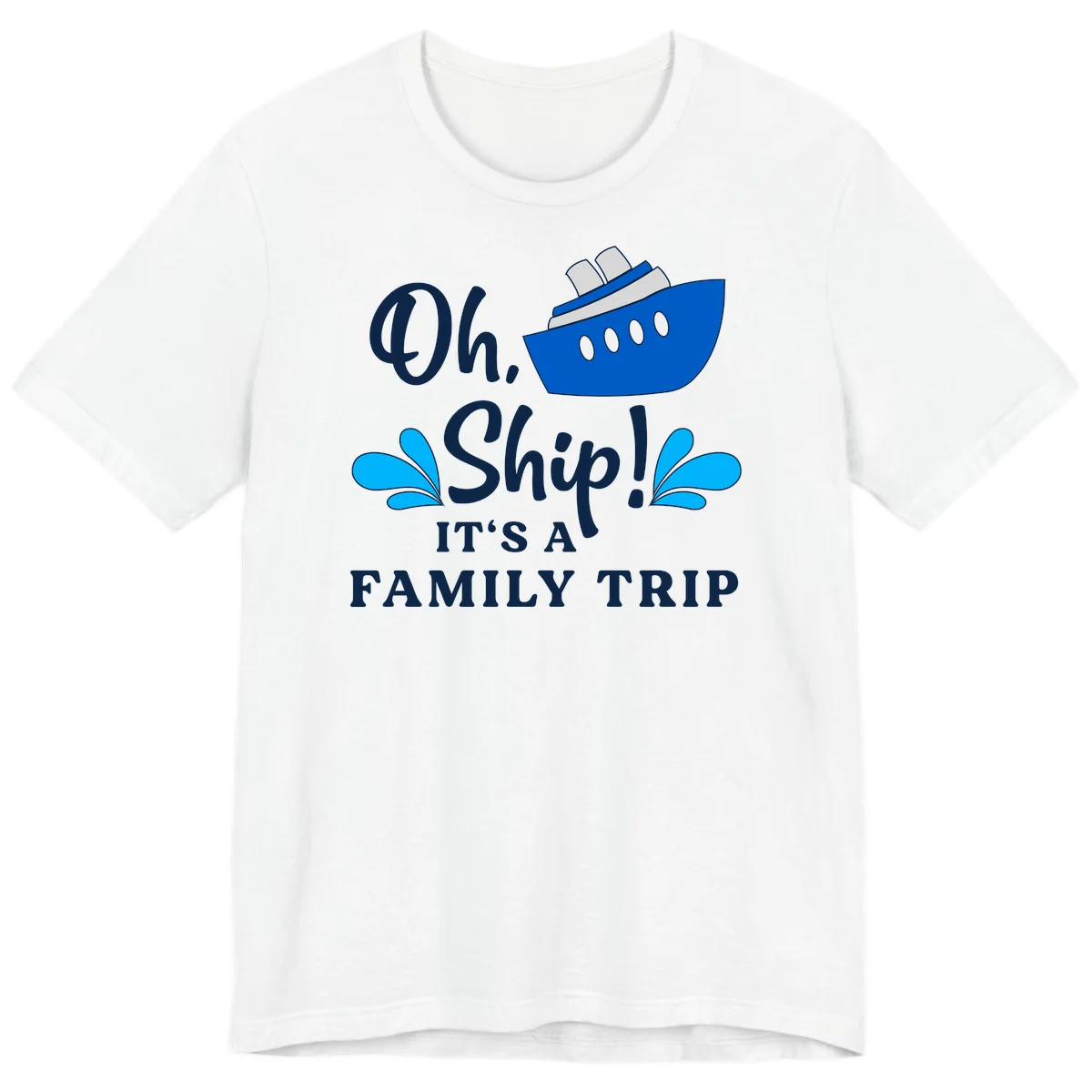 Oh Ship It's A Family Trip Premium T-Shirt in White