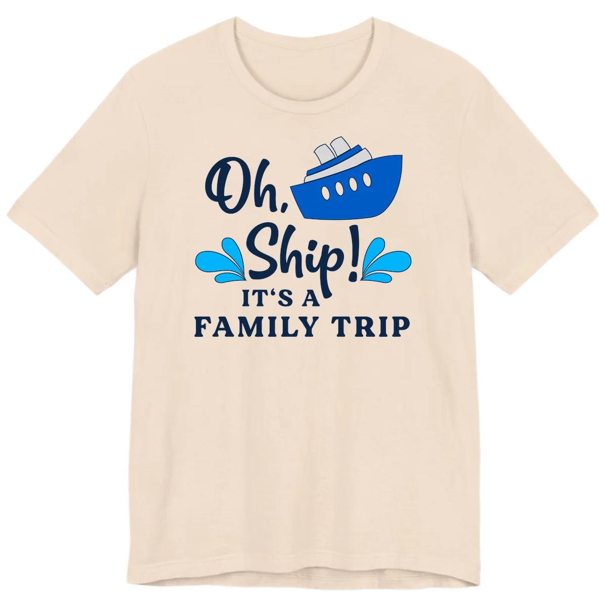 Oh Ship It's A Family Trip Premium T-Shirt in Soft Cream