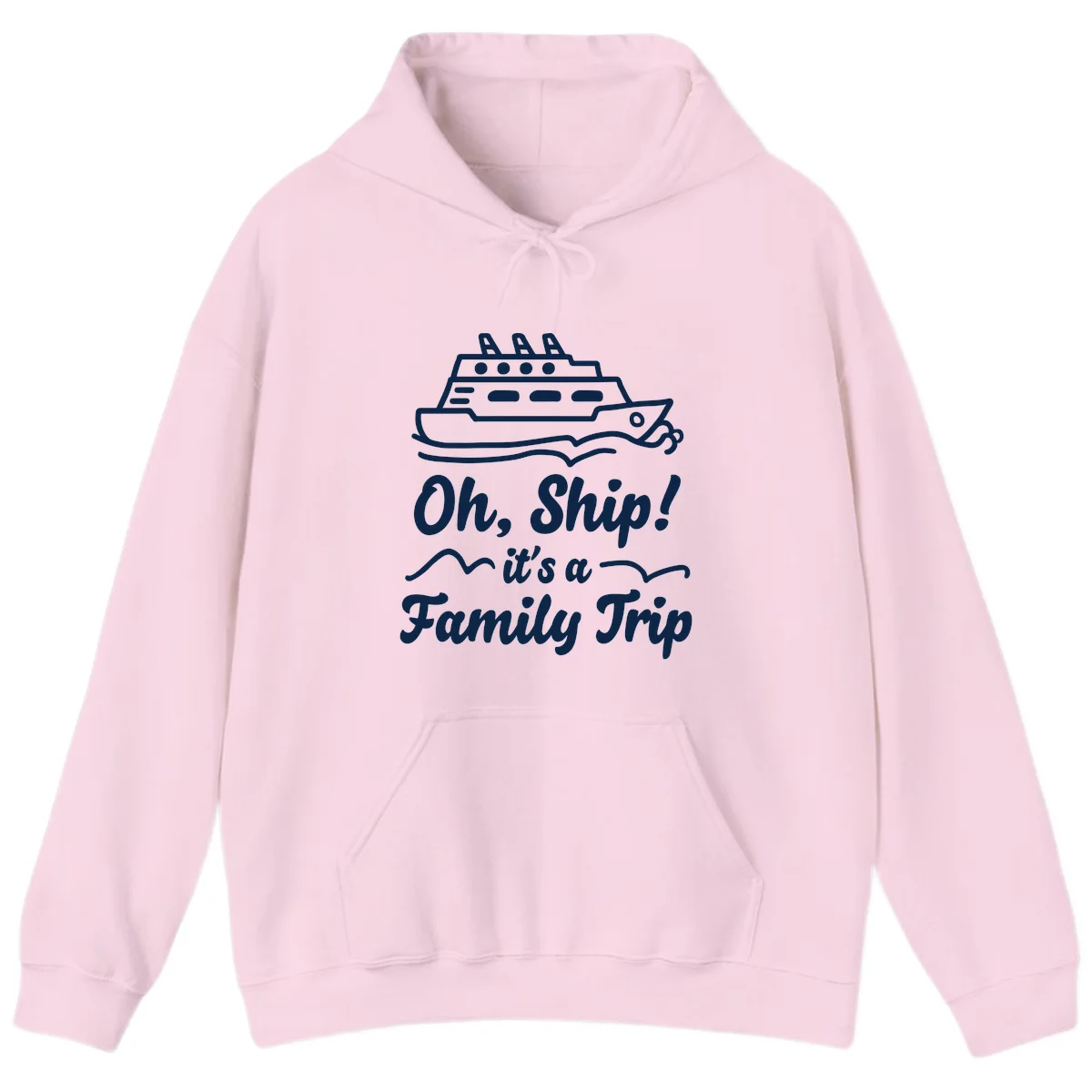 Oh Ship Family Trip Hoodie in Light Pink