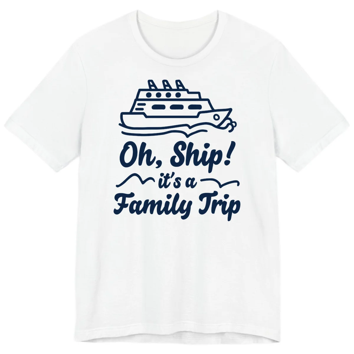 Oh Ship Family Trip Premium T-Shirt in White