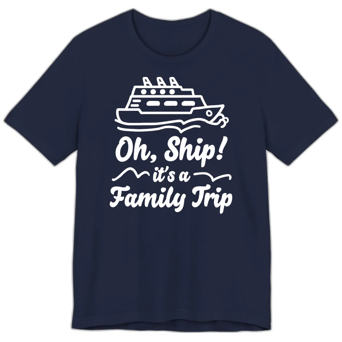 Oh Ship Family Trip Premium T-Shirt in Navy