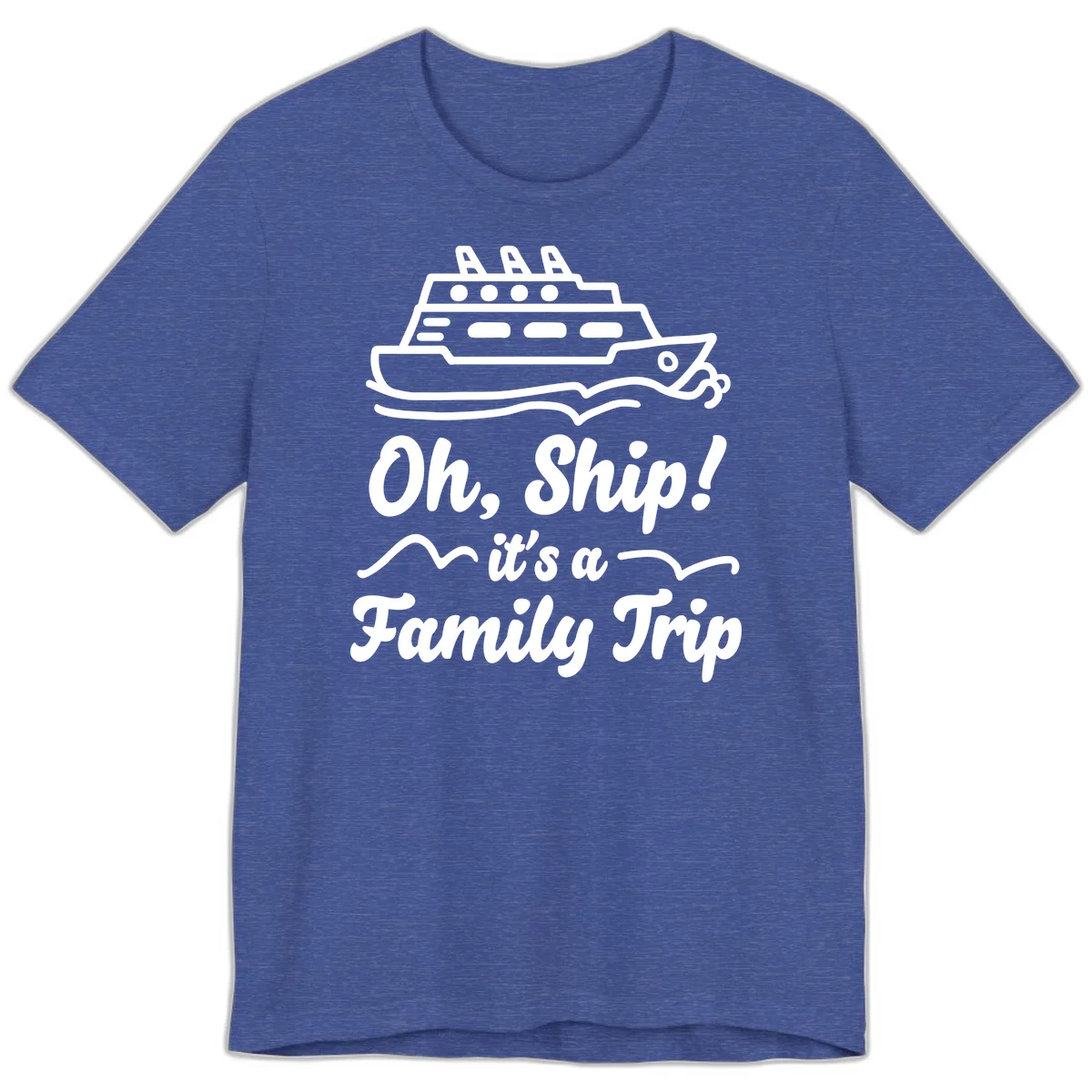 Oh Ship Family Trip Premium T-Shirt in Heather True Royal