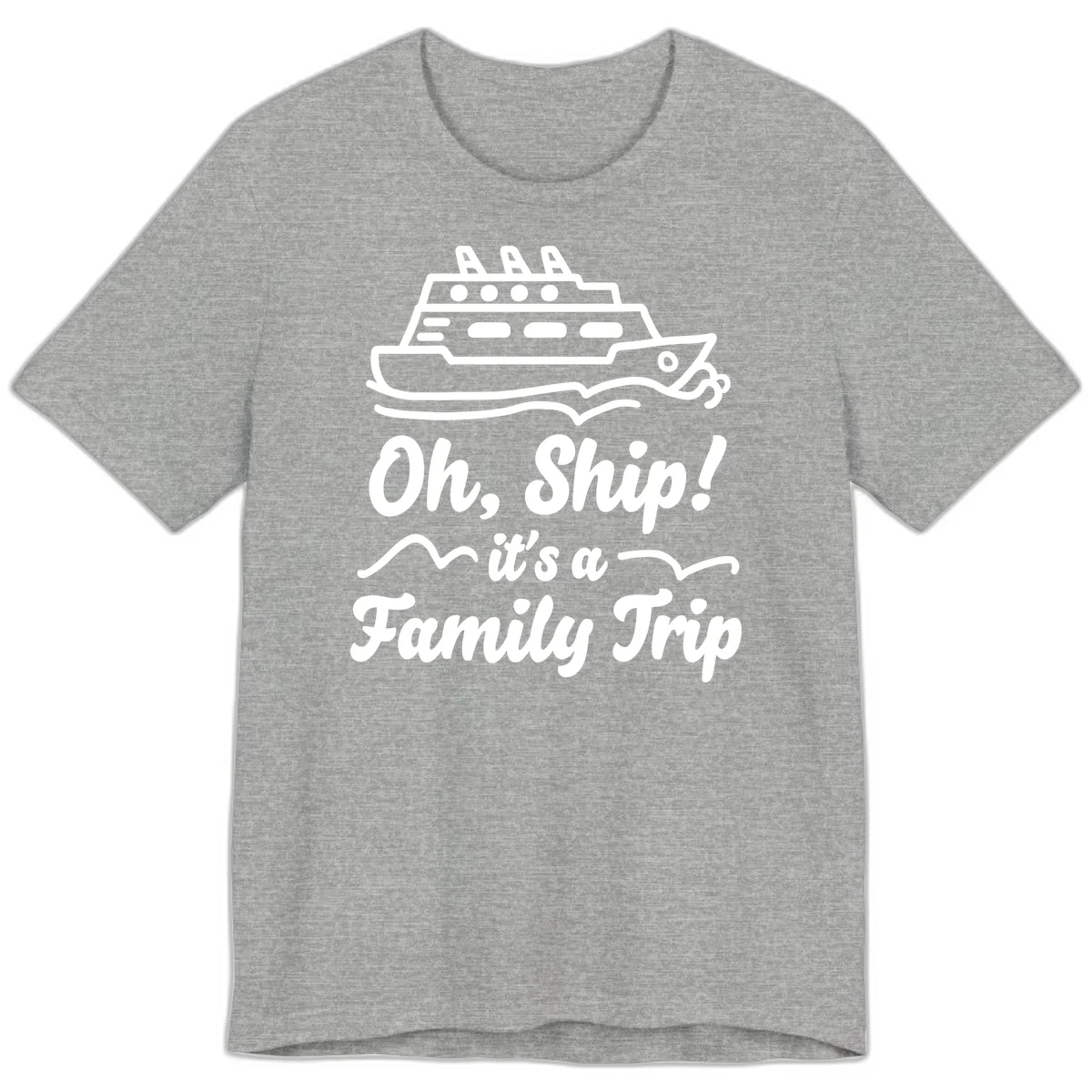 Oh Ship Family Trip Premium T-Shirt in Athletic Heather