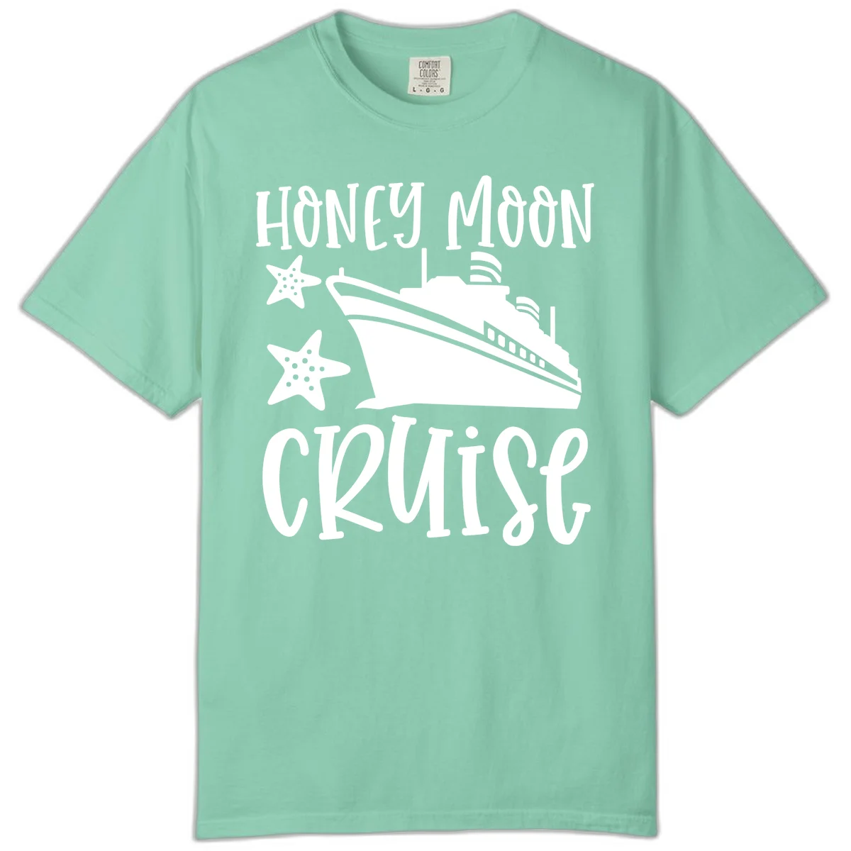 Honey Moon Cruise Comfort Color Tee in Island Reef