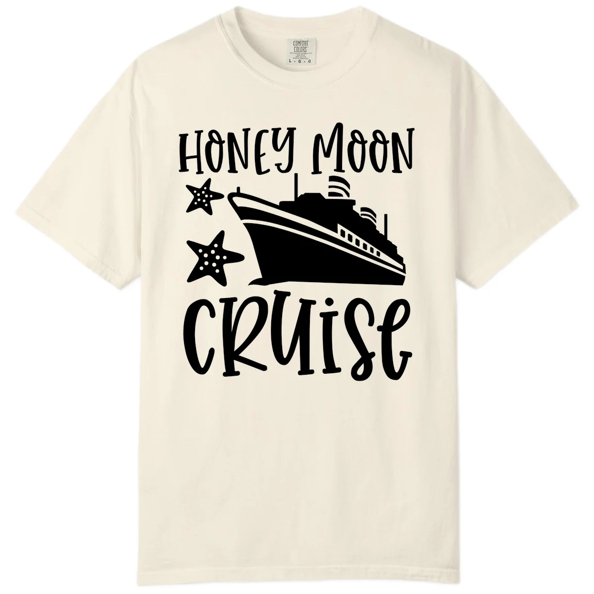 Honey Moon Cruise Comfort Color Tee in Ivory