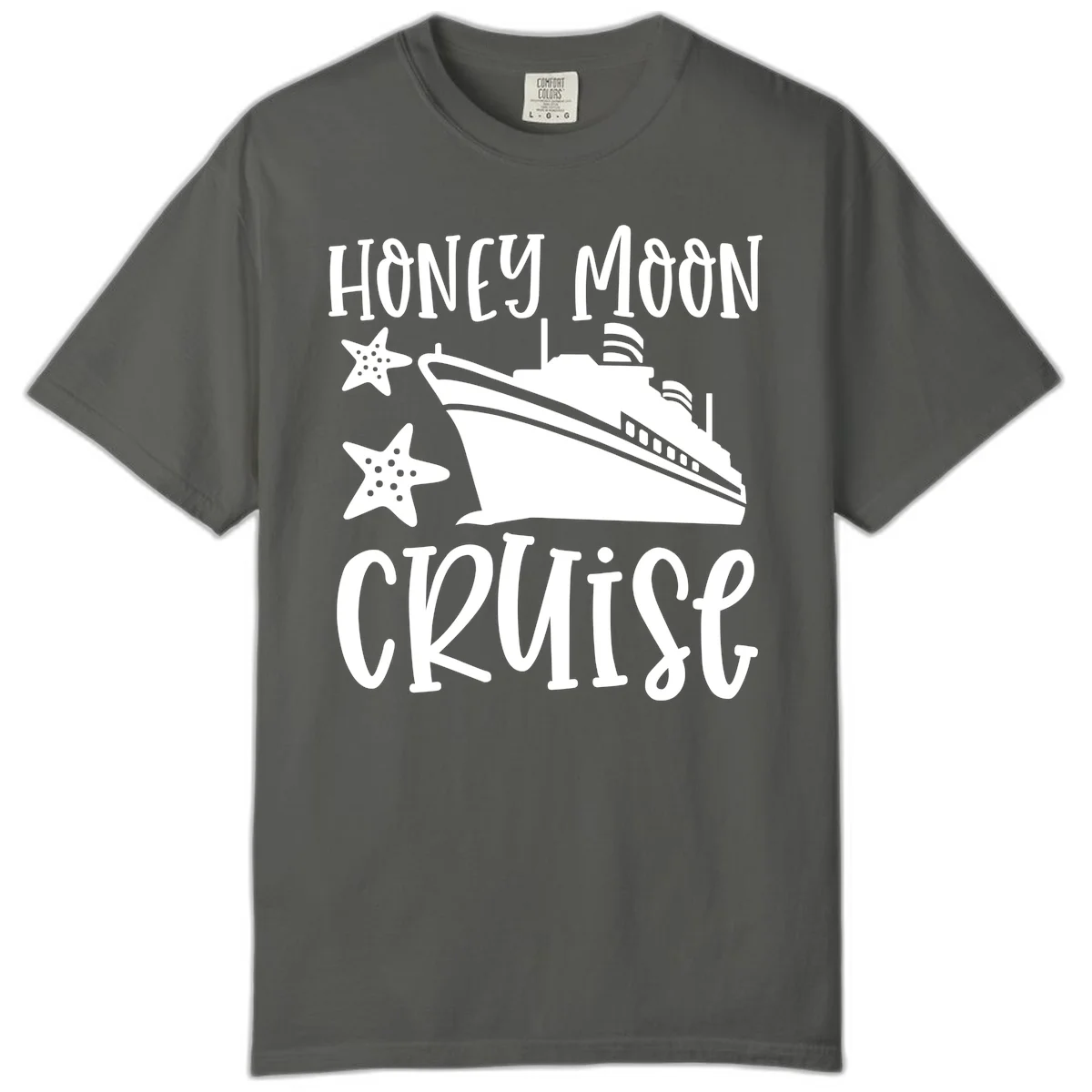 Honey Moon Cruise Comfort Color Tee in Pepper