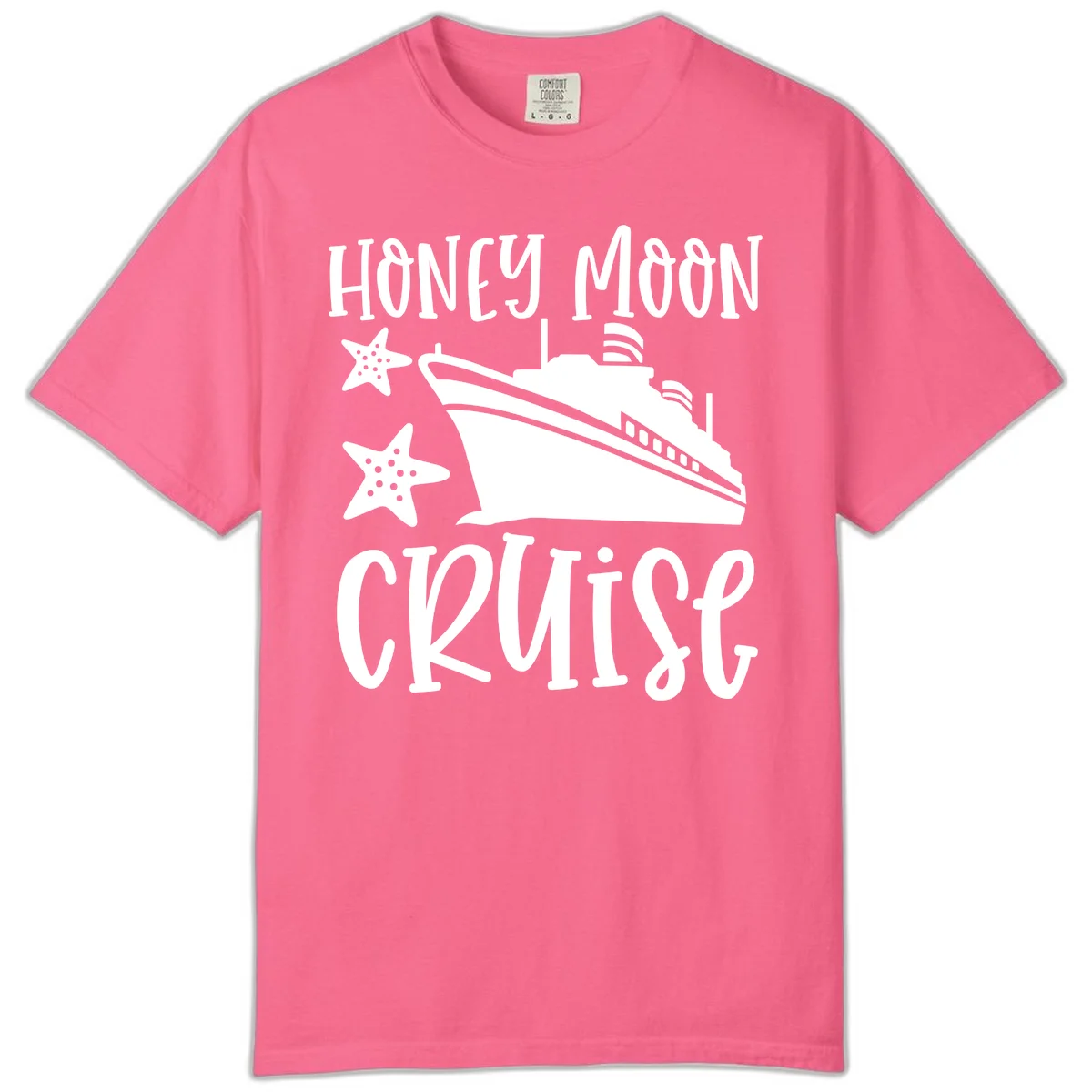 Honey Moon Cruise Comfort Color Tee in Crunchberry