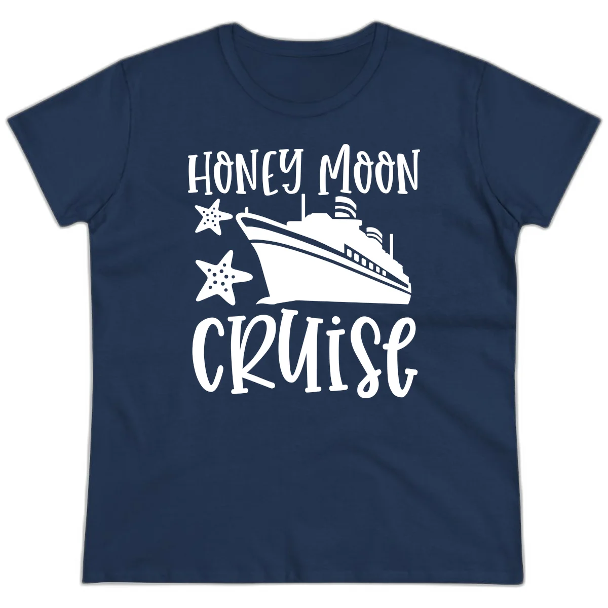 Honey Moon Cruise Ladies Tee in Navy