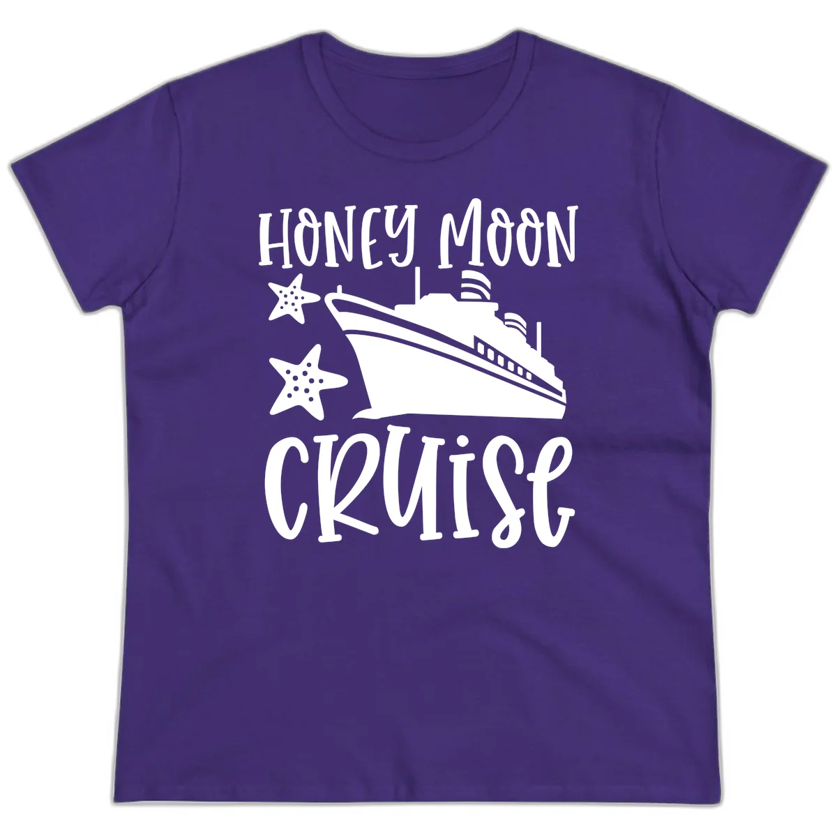 Honey Moon Cruise Ladies Tee in Purple