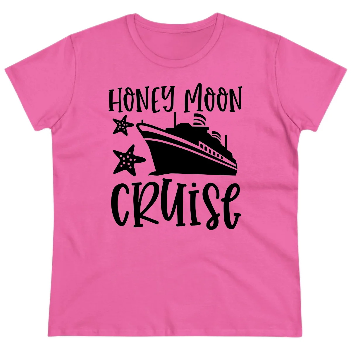 Honey Moon Cruise Ladies Tee in Azalea