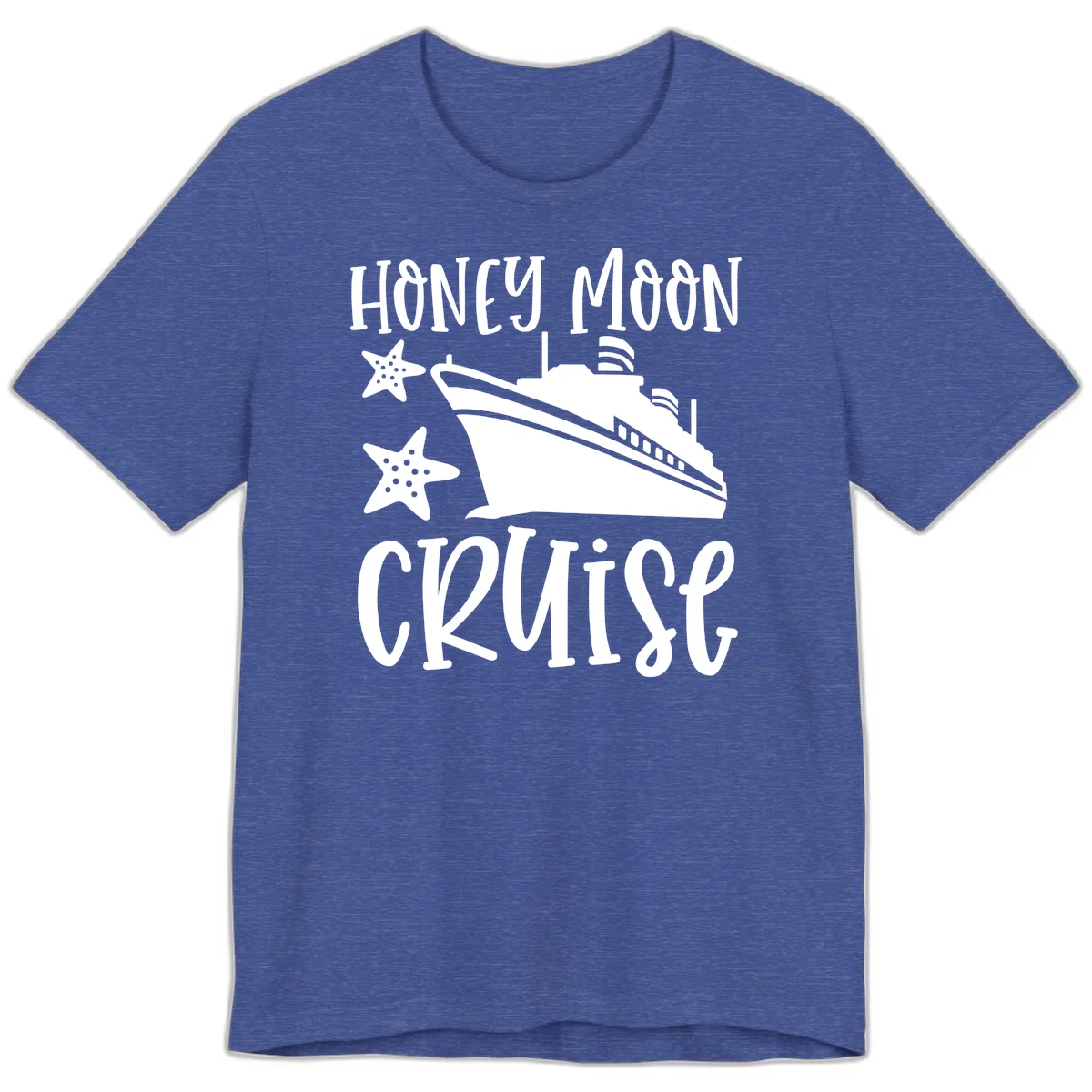 Honey Moon Cruise Premium T-Shirt in Heather True Royal