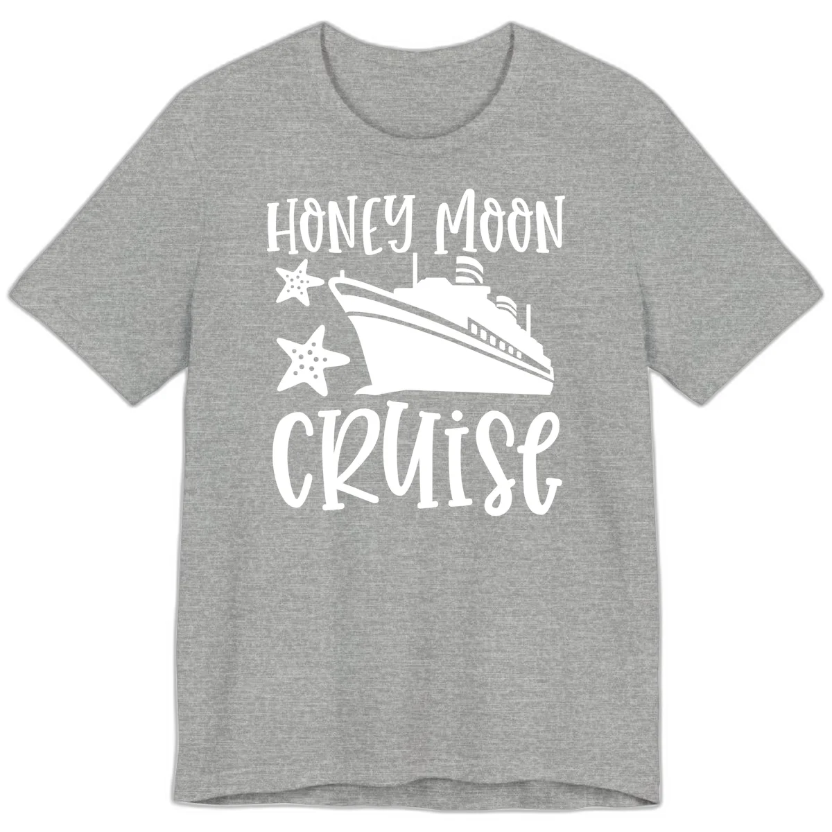 Honey Moon Cruise Premium T-Shirt in Athletic Heather