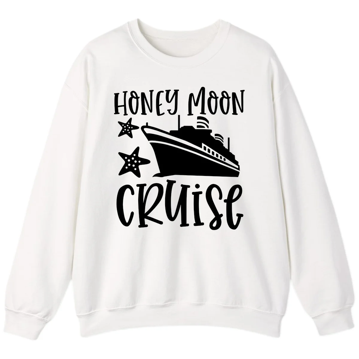 Honey Moon Cruise Sweatshirt in White