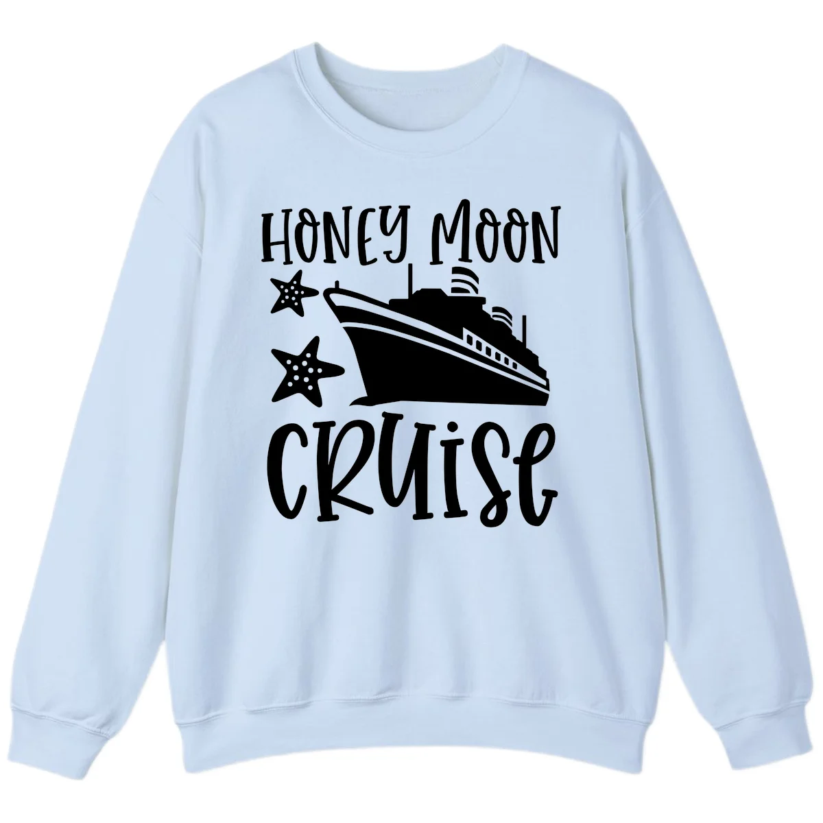 Honey Moon Cruise Sweatshirt in Light Blue