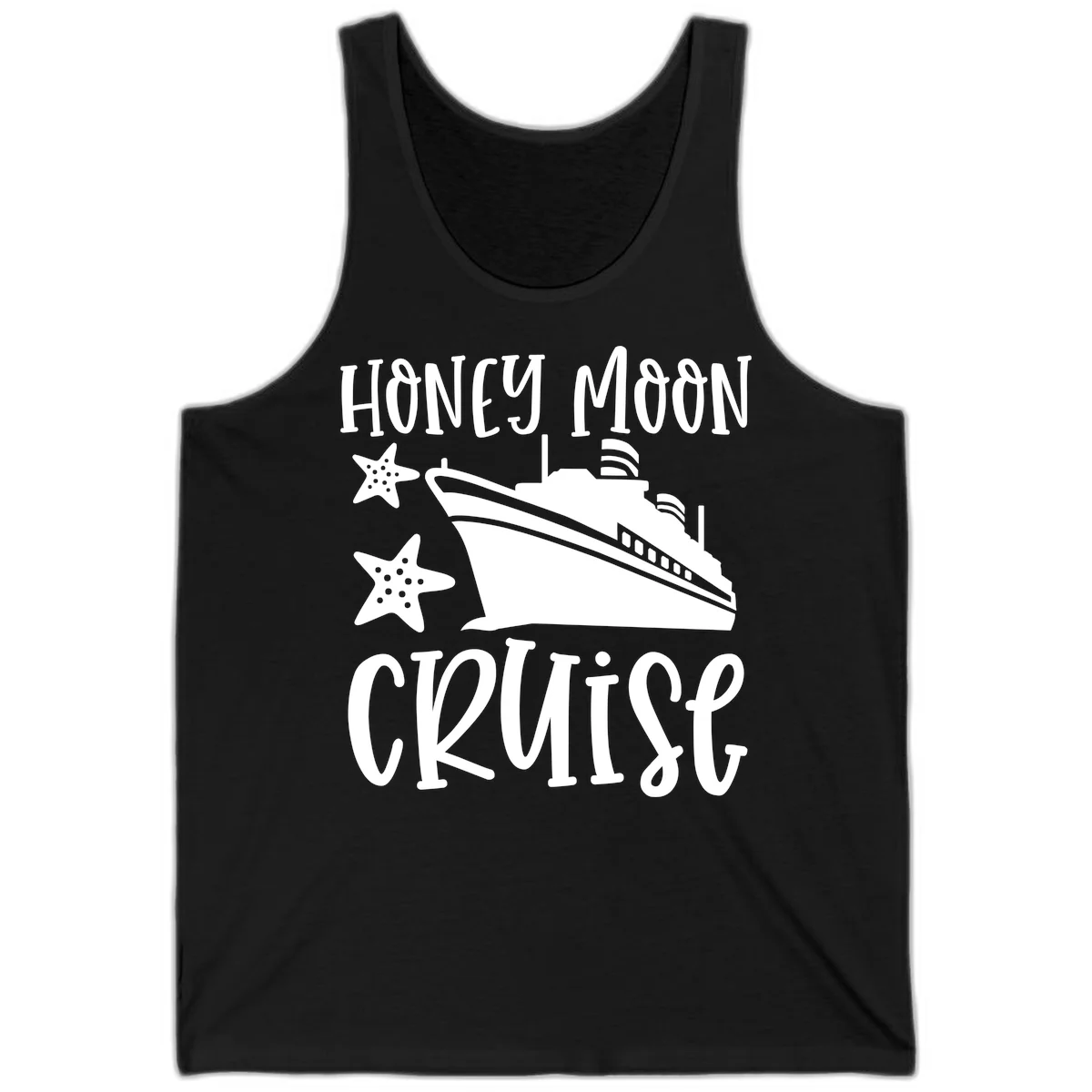 Honey Moon Cruise Tank Top in Black