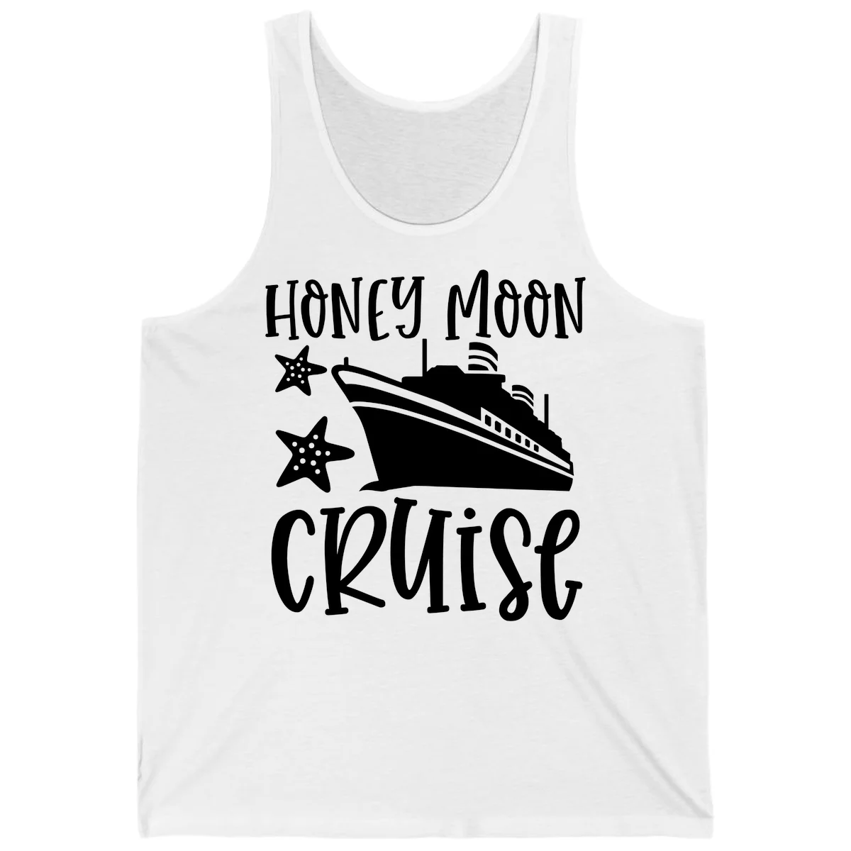 Honey Moon Cruise Tank Top in White